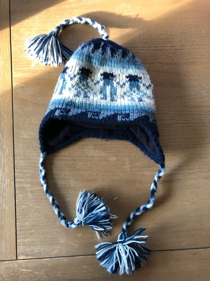 Bonnet péruvien enfant en Alpaga