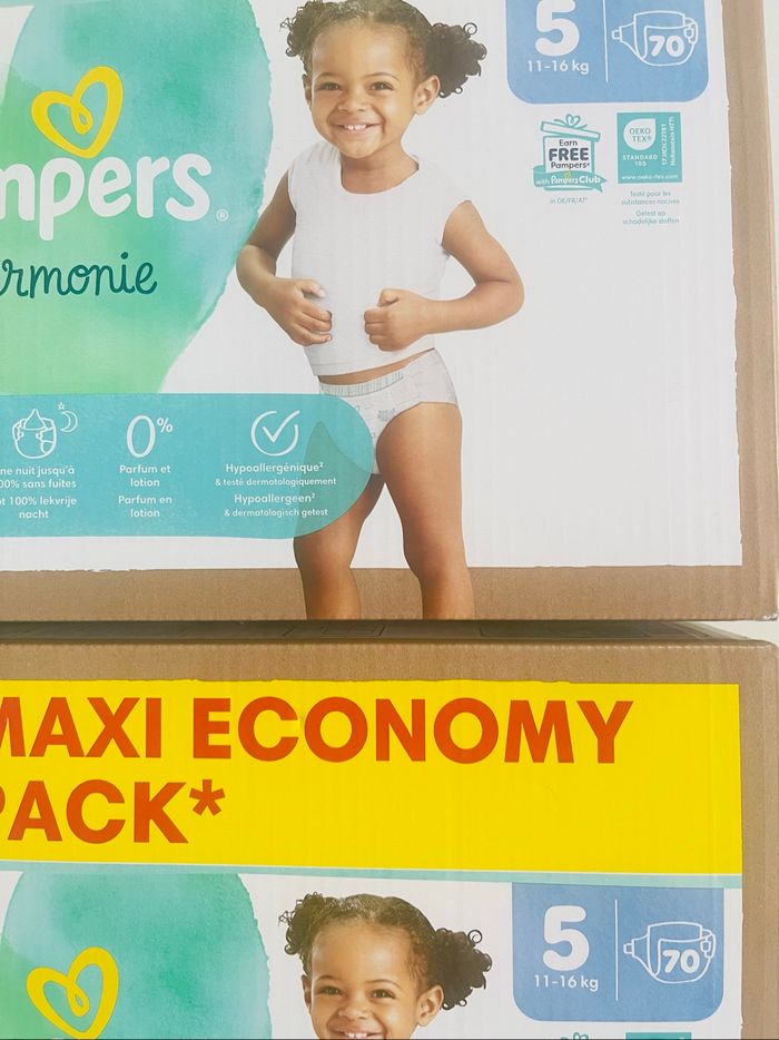 Couches  Pampers Harmonie taille 5 - photo numéro 2