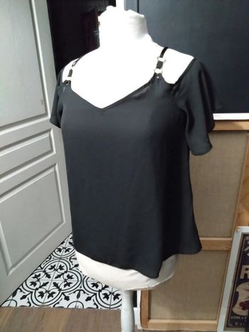 T shirt noir top New look Neuf t 36