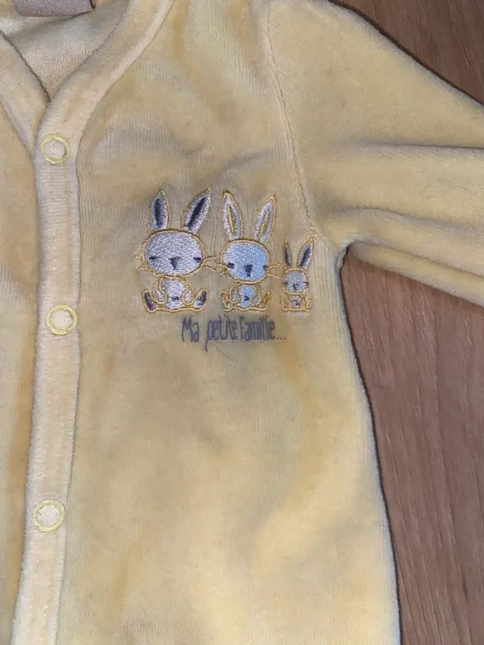 Pyjama jaune Boîte à Malice - Taille Naissance - photo numéro 4