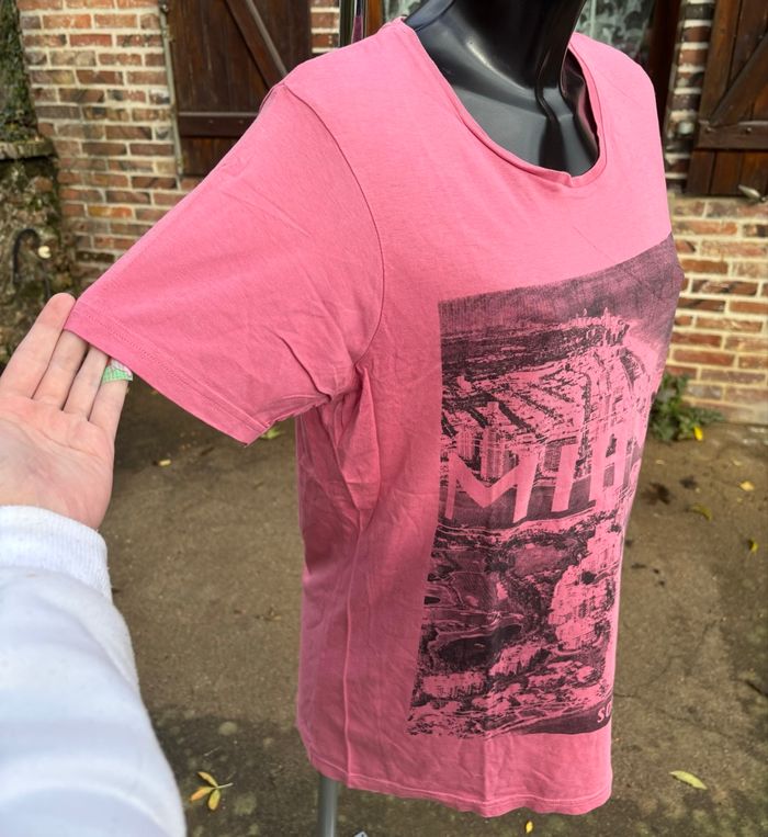 💗 T-shirt rose à imprimé – Best Mountain – Taille 40 - photo numéro 2