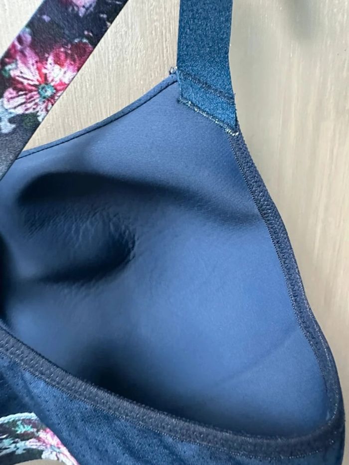 Brassière Domyos Sissy Mua bleu fleuri rose XL - photo numéro 6