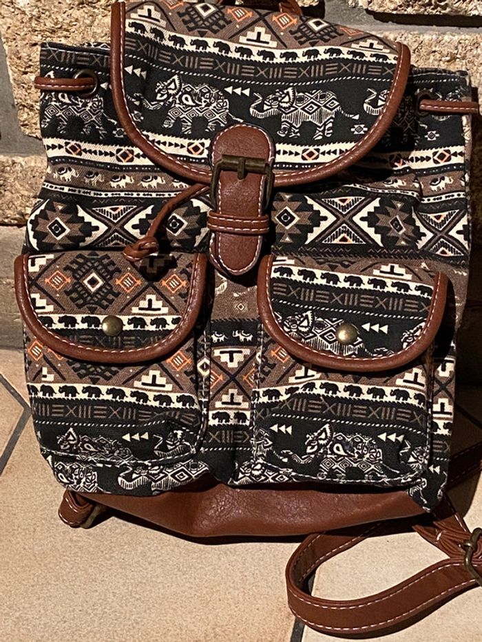 Sac à dos en toile doublée - photo numéro 6