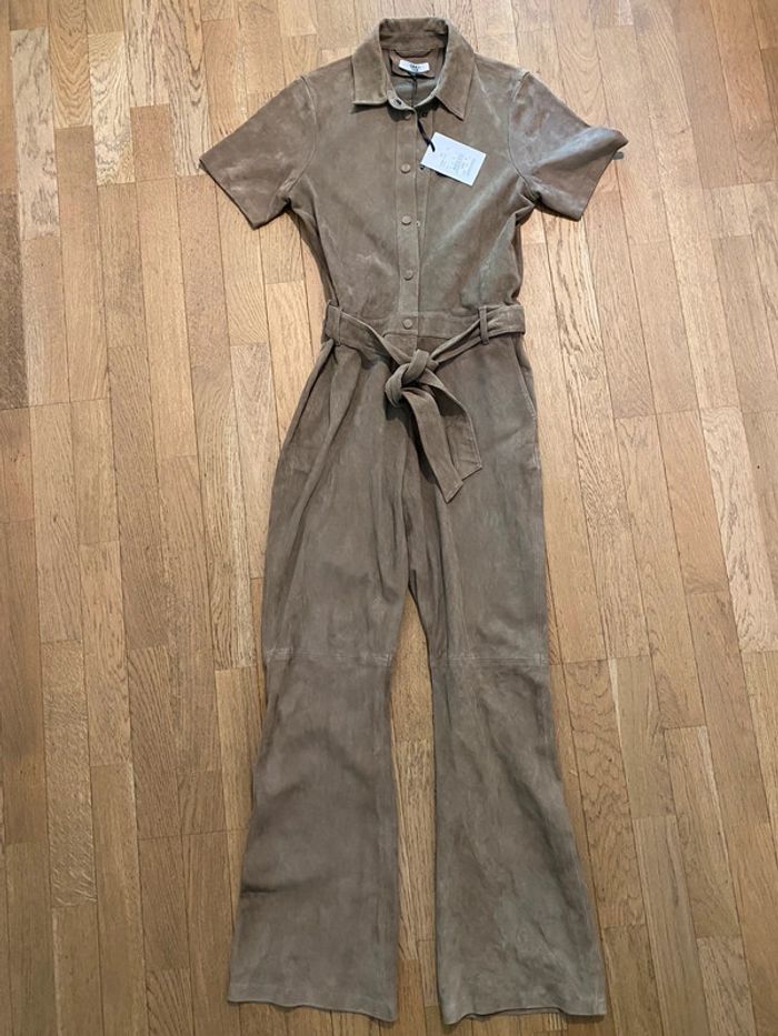 Combinaison Camelia en cuir beige Zapa taille 38 neuve avec étiquette - photo numéro 2