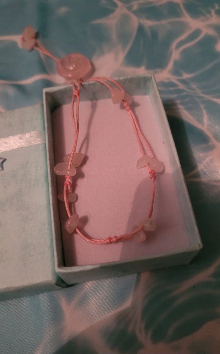 Bracelet avec pierre rose - photo numéro 4