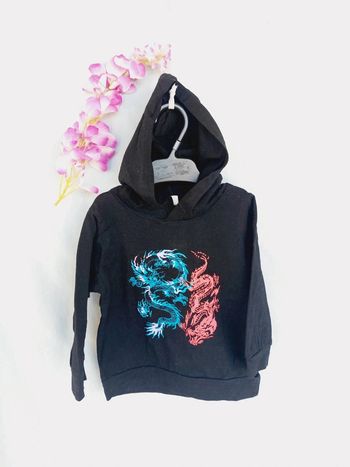 Pull fin à capuche 80 cms