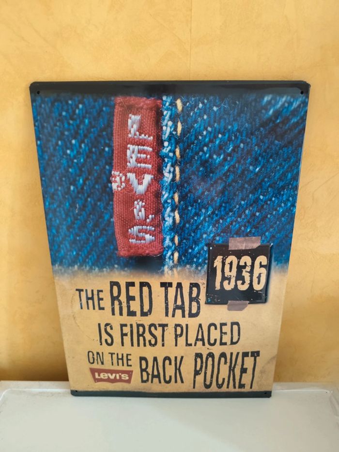 Pub plaque metalique levis 1936