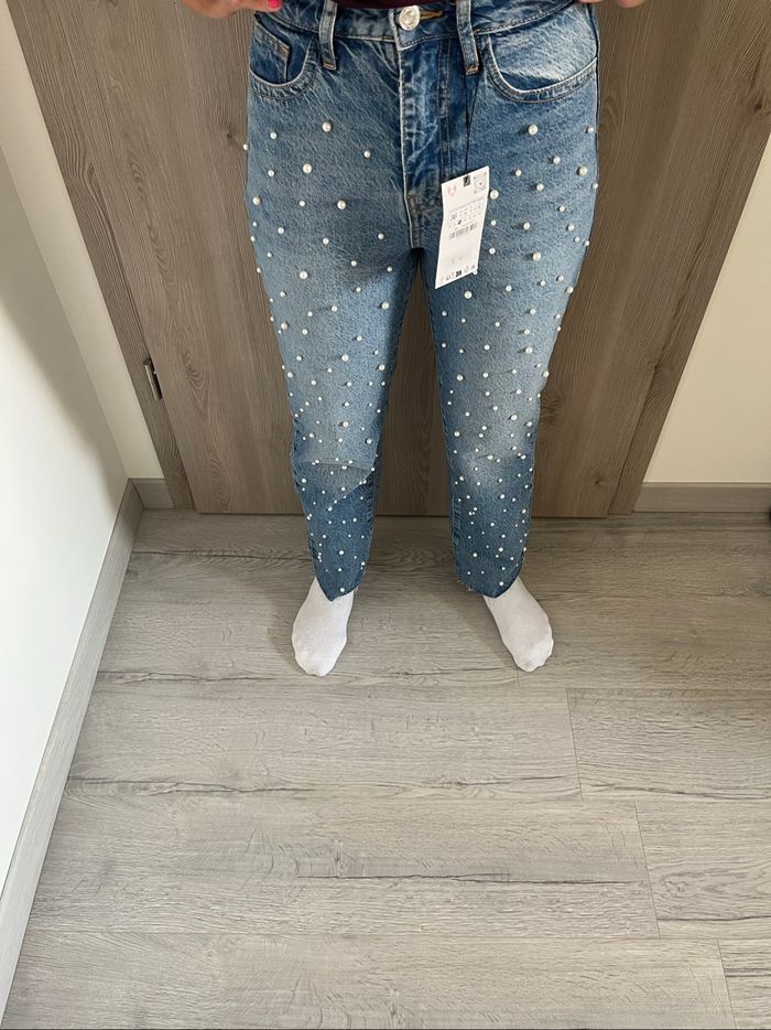 Jean perles ZARA – T.36 (neuf) - photo numéro 4