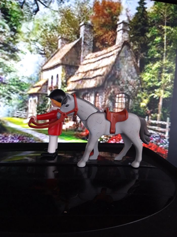Playmobil Equitation 3855 Cavalière et son cheval 1996 centre équestre - photo numéro 4