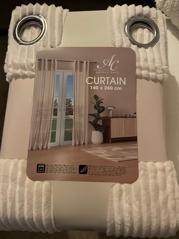 2 lots de Rideau avec tissu côtelé