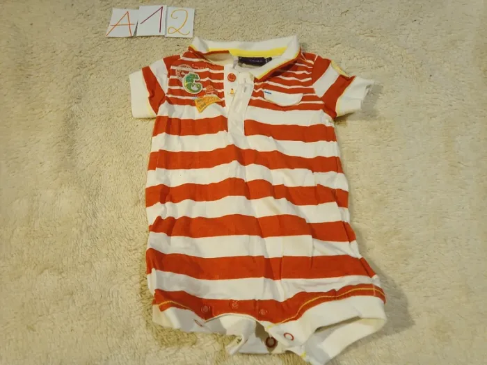 Body bébé rayé rouge / blanc