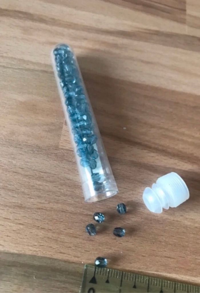 Pour la création de bijoux perles ovales à facettes en verre transparentes bleu grises loisirs créatifs - photo numéro 3