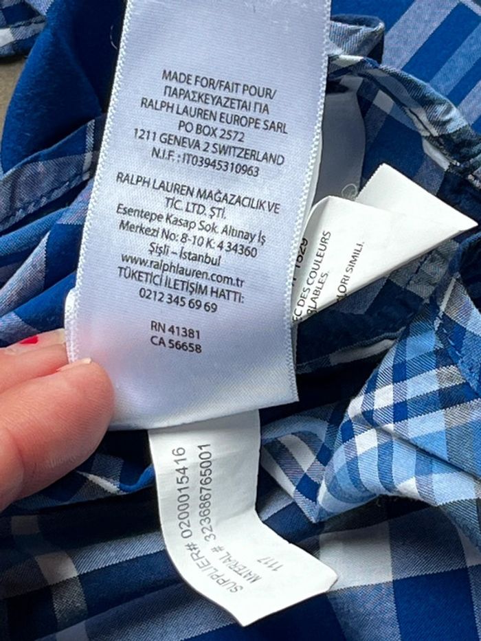 Chemise à carreaux Ralph Lauren garçon 12 ans - photo numéro 5