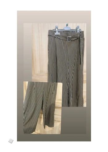 Pantalon fluide jambes larges taille haute avec ceinture taille 36