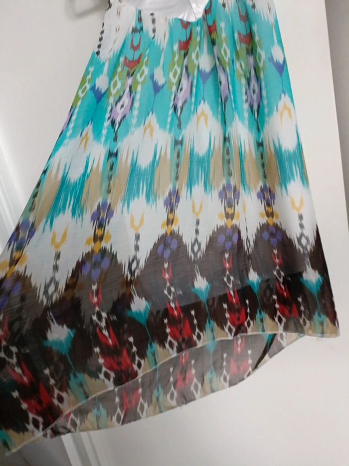 Robe/Tunique colorée Effet satiné et voilage Très bon état - photo numéro 3