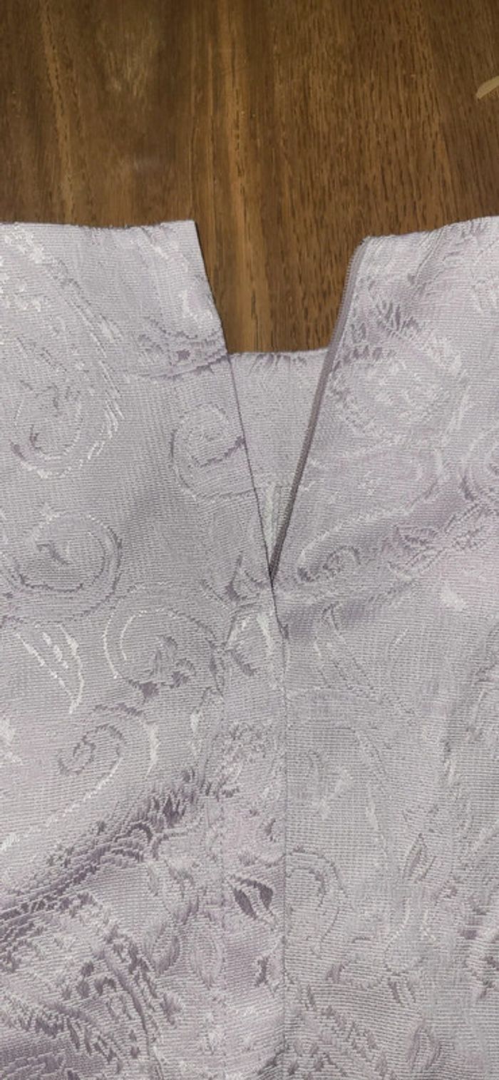 💜 ensemble veste et jupe style perfecto ceinturée effet jacquard lilas - photo numéro 11