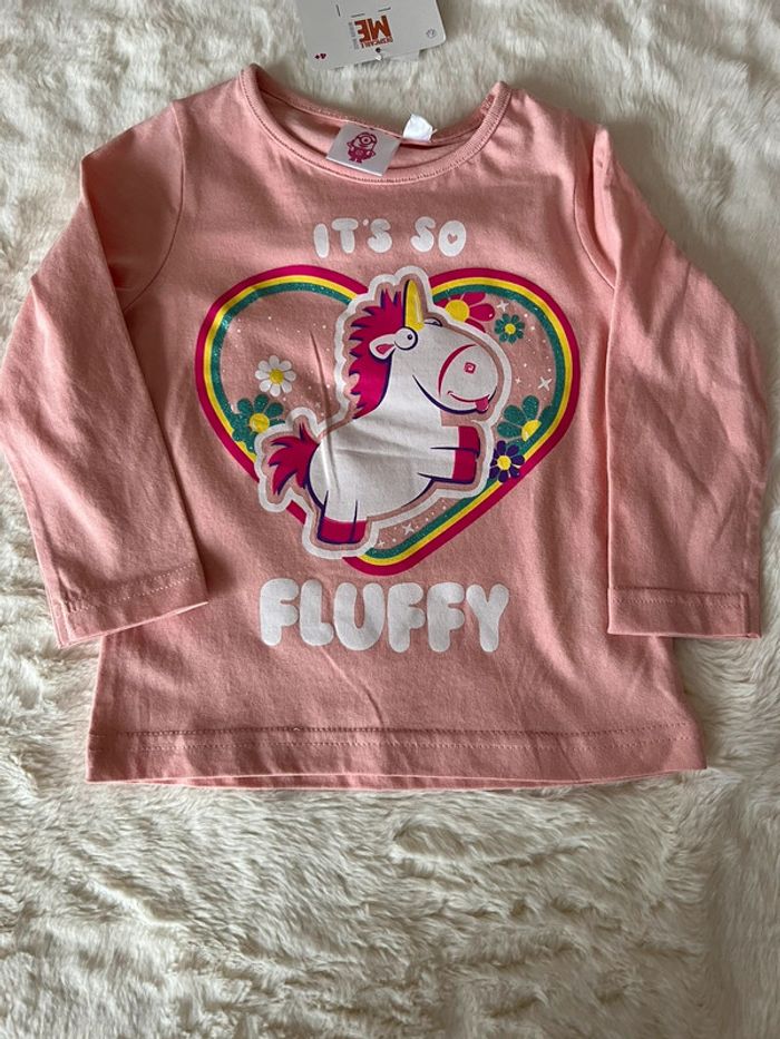 Tee shirt manche longue licorne minions