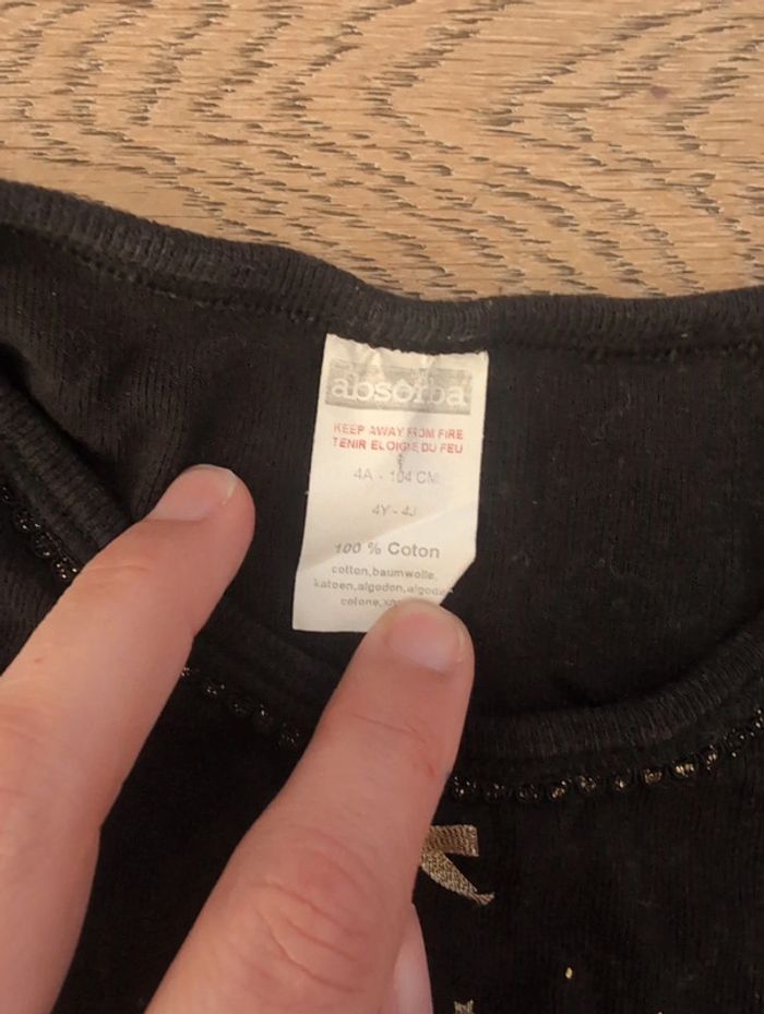 Sous pull absorba noir 4 ans - photo numéro 2