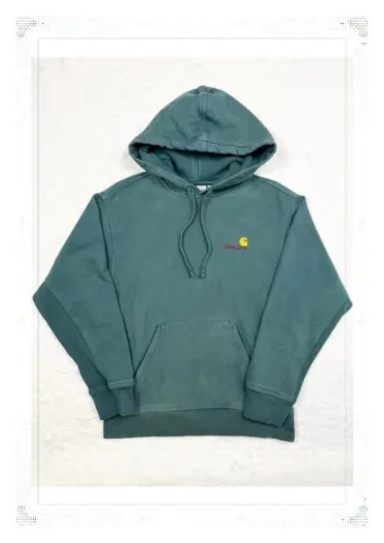 Carhartt pull à capuche vert homme taille S coton