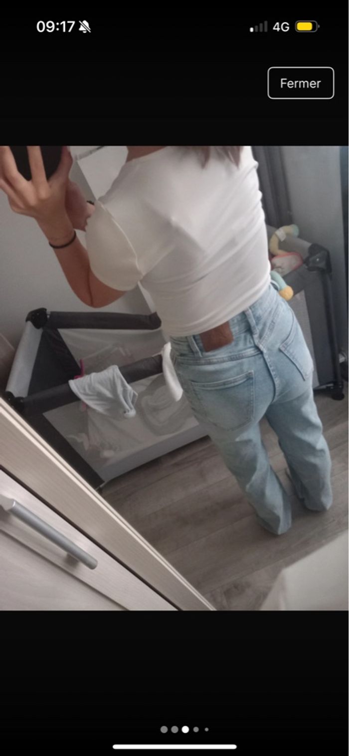 jeans straight bleu femme - photo numéro 3