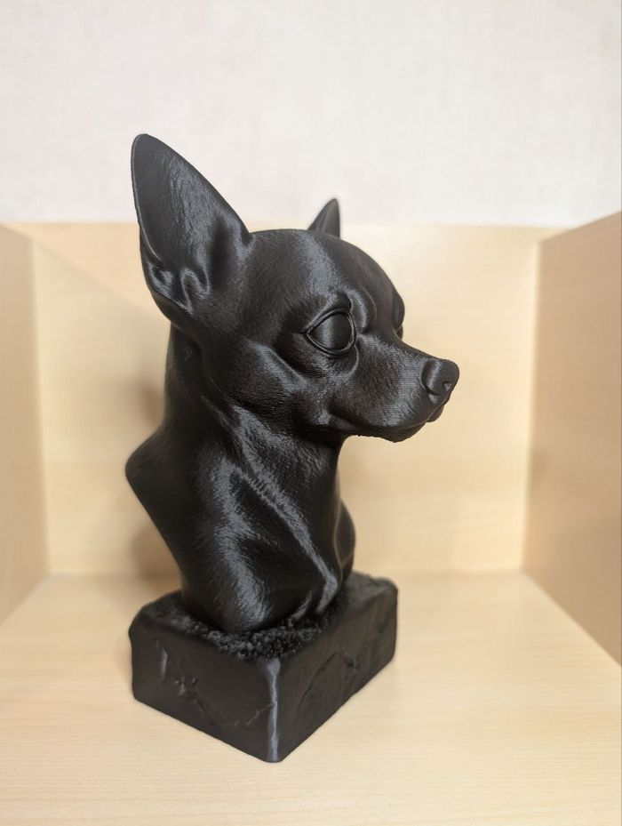 Buste chihuahua poil court - Figurine chien 3D - photo numéro 2