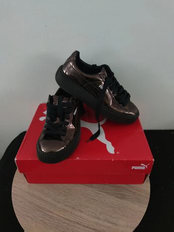 Basket puma platform vernis marron neuve