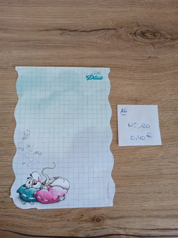 Feuille Diddl A6 120 0,40€