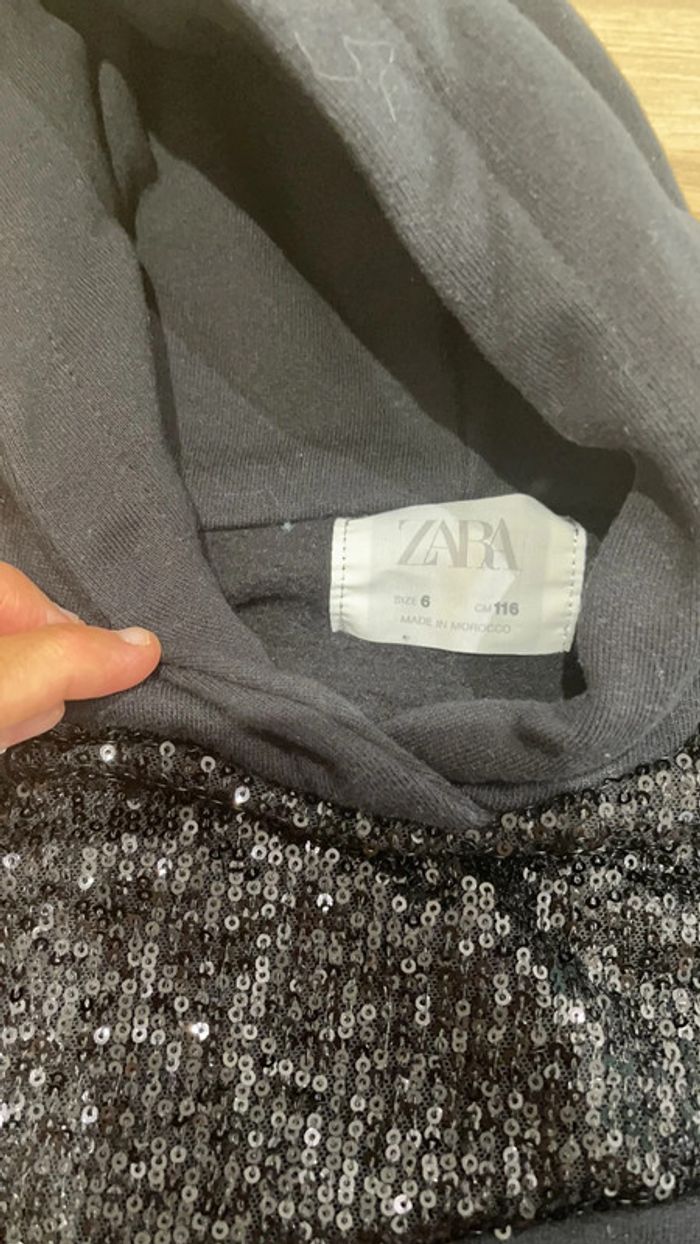 Sweat à capuche et sequins 6 ans - photo numéro 2