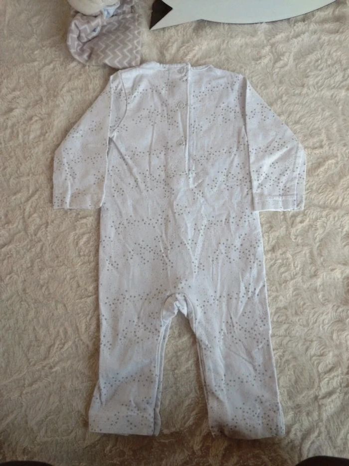 Pyjama grenouillère coton été léger sans pied Mixte 3 mois étoile - photo numéro 8