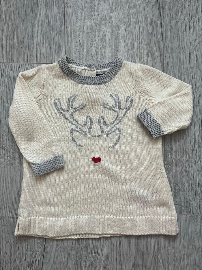 Pull bébé beige Baby Gap – 0/3 mois - photo numéro 3
