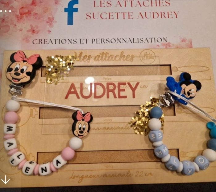 Attaches tétines en silicone minnie et mickey - photo numéro 2