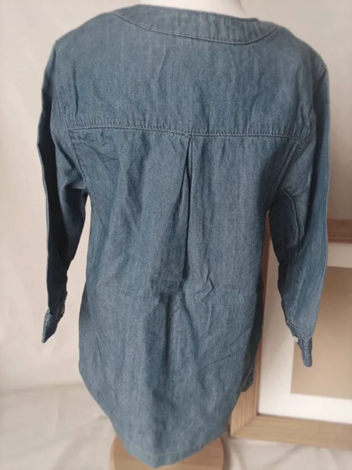 Robe Manches Longues Effet Jean Kiabi - Taille 18 Mois - photo numéro 4