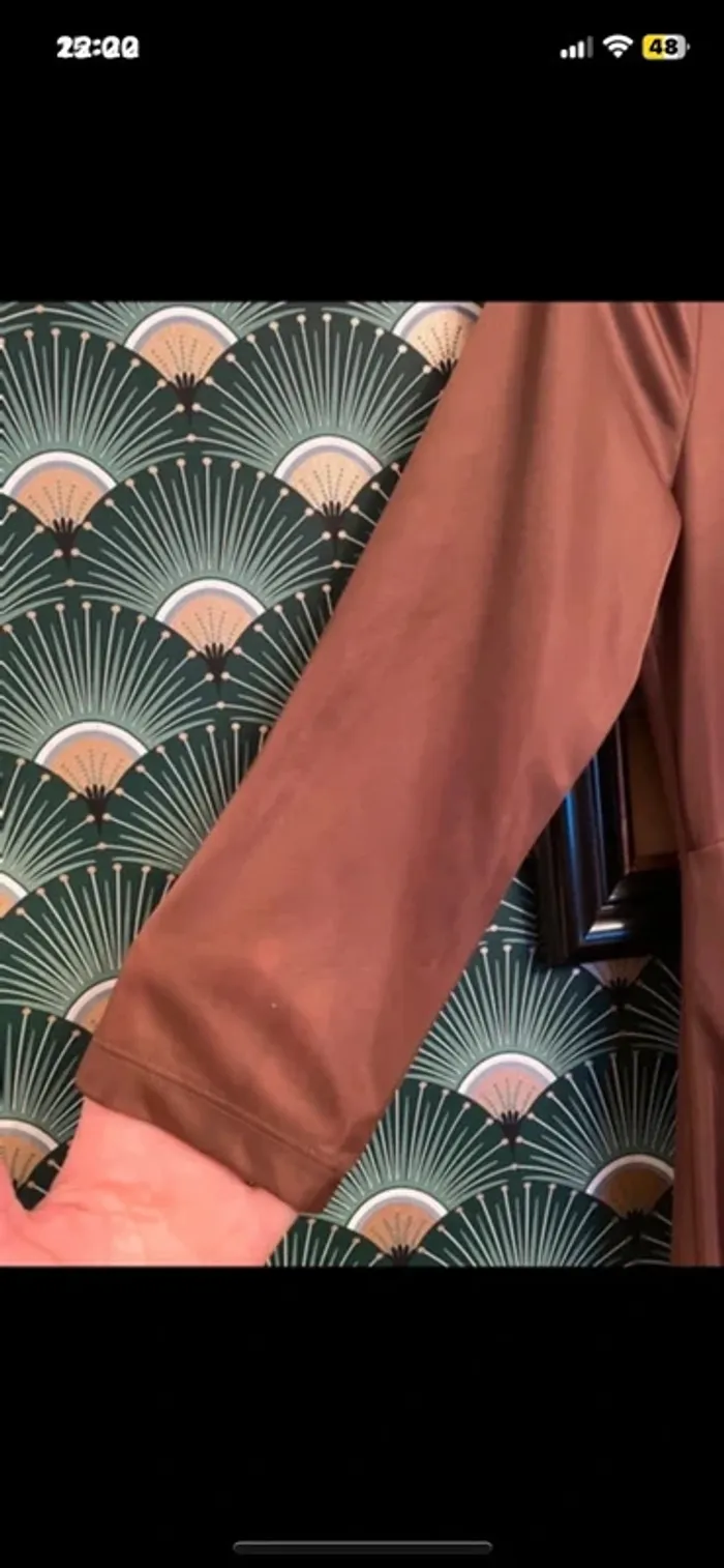Robe automnale midi marron taille M H&M - photo numéro 5