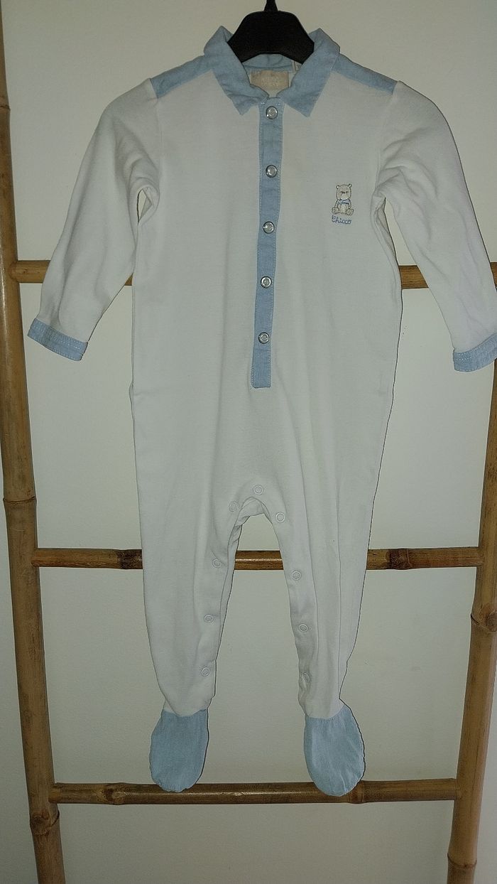 Pyjama/ dorsbien/ Grenouillère chic by Chicco neuf 12 mois - photo numéro 2