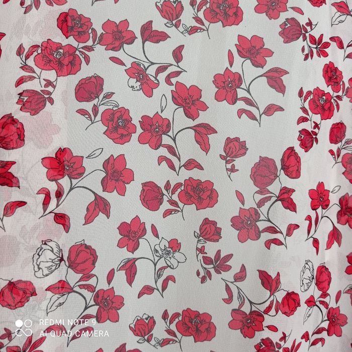 Kimono transparent à fleurs rouges t40 - photo numéro 10
