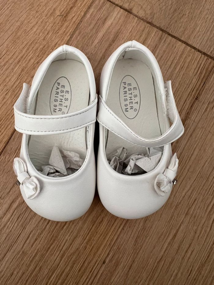 Chaussures cérémonie blanche bébé taille 15 neuf avec etiquette - photo numéro 3