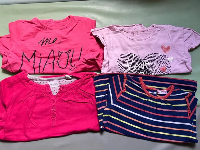 Lot de 4 t-shirts ML en coton 24mois (86cm)