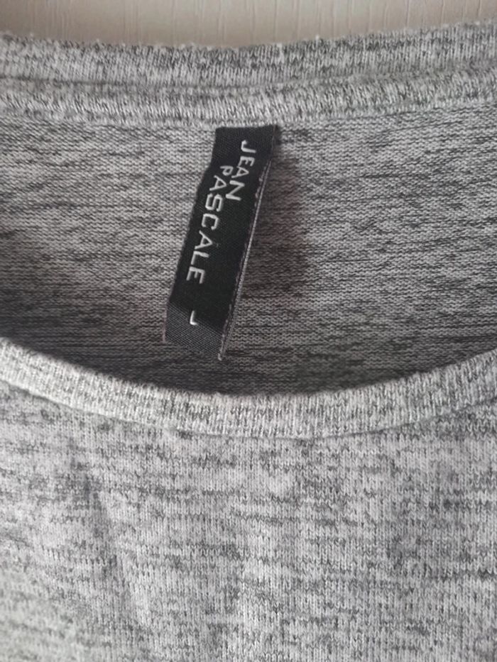 Haut gris chiné avec perles L - photo numéro 3