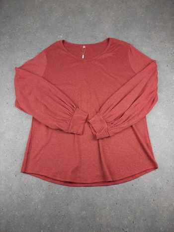 Haut femme WIHOLL terracotta manches longues taille L neuf