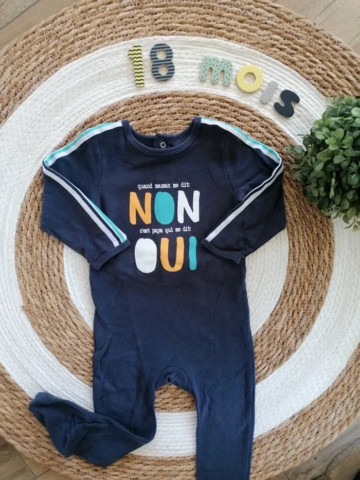 Pyjama une pièce en coton - Gémo - 18 mois