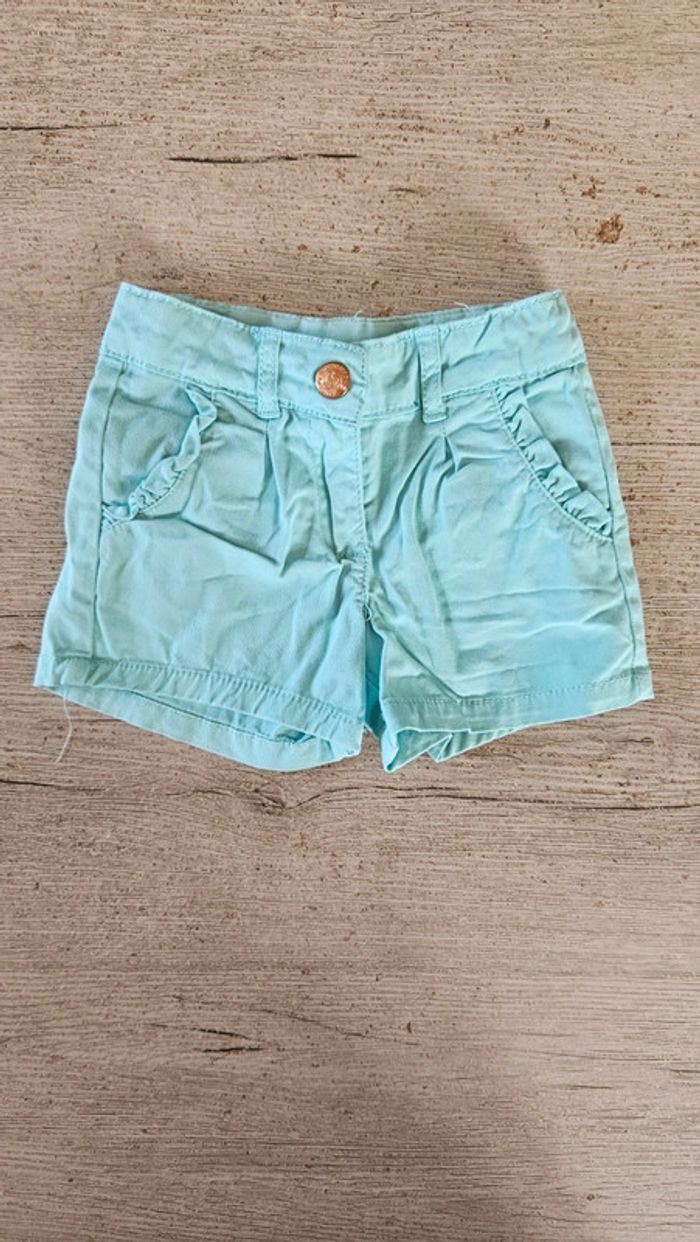 Short fille turquoise, élastique, ajustable à la taille, Orchestra, 2 ans - photo numéro 2