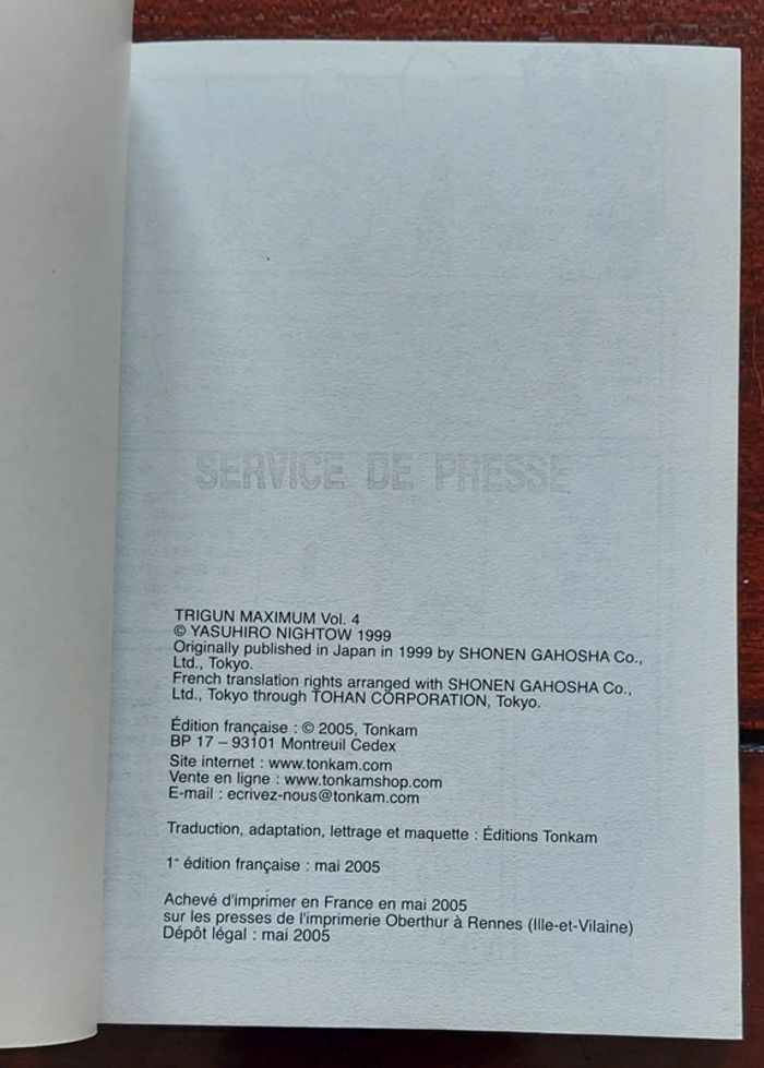 Trigun Maximum Tome 4 Tonkam Français 🇨🇵 - photo numéro 6