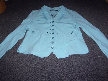 Veste COLLECTION PRIVEE 202 turquoise fluide 42 TBE