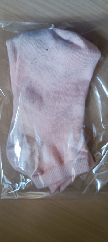 Chaussettes rose portée