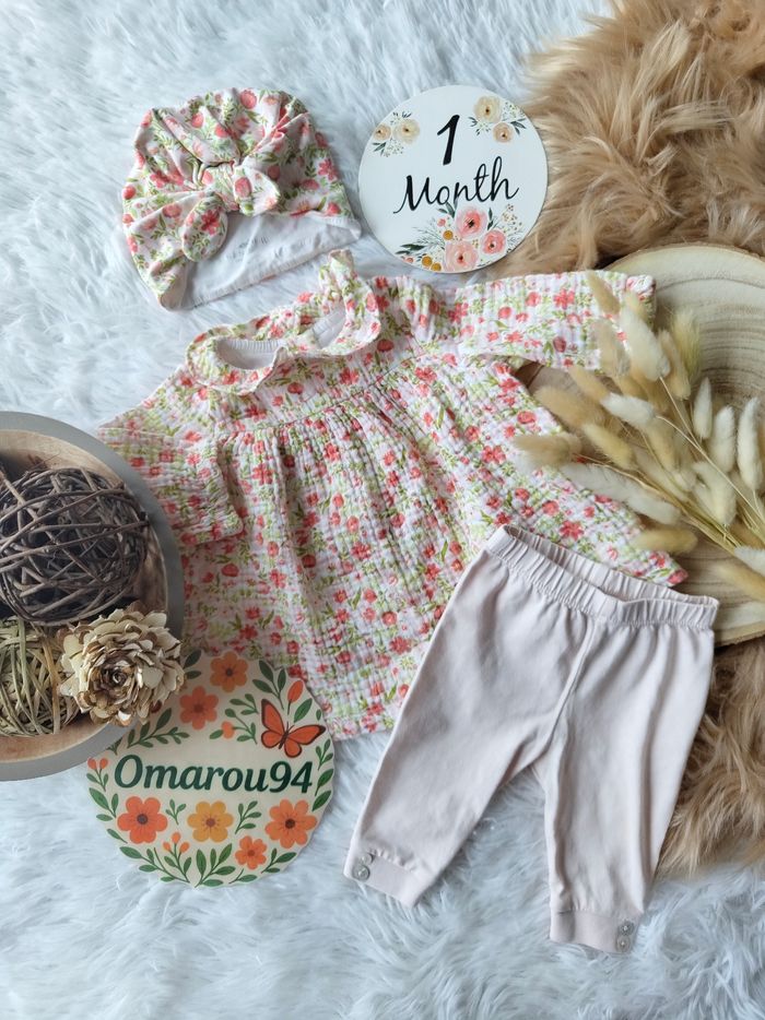 Ensemble complet 4 pièces sergent major fille 1 mois 🎀 - photo numéro 10