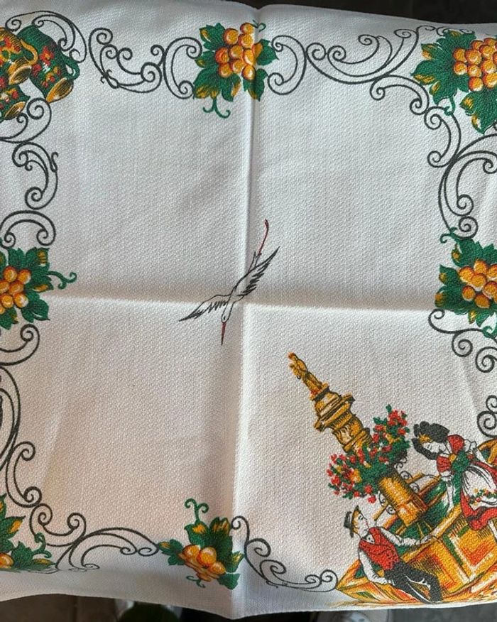 Serviette de table vintage Noël Alsace - photo numéro 3