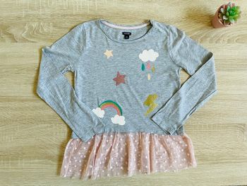 T-shirt manches longues gris fille Kiabi 8 ans