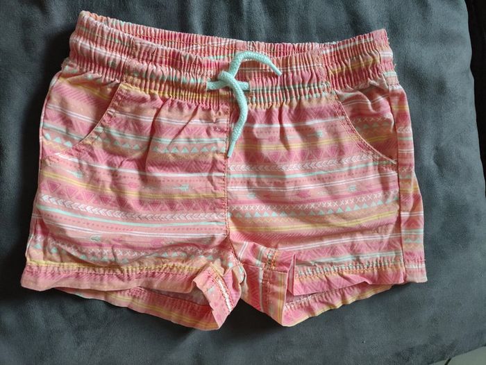 Short orange à rayures 6 ans