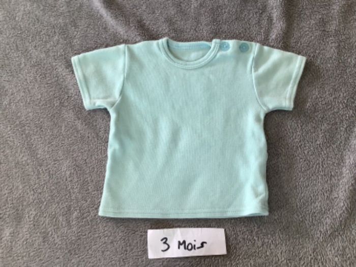 T-shirt bleu 3 mois