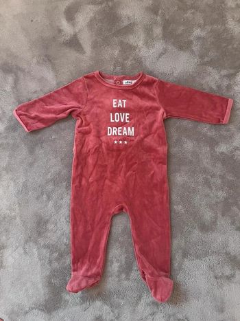 Pyjama velours 9 mois